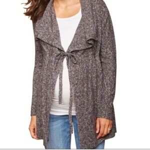Motherhood Maternity Gray Brown Nursing Cardigan